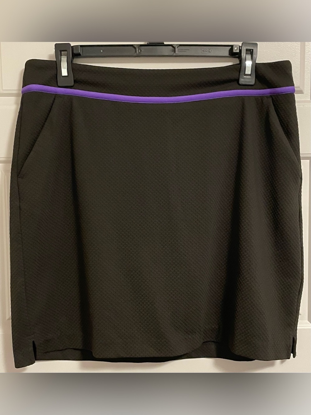 Gymshark Black Skort with Purple Waist Trim